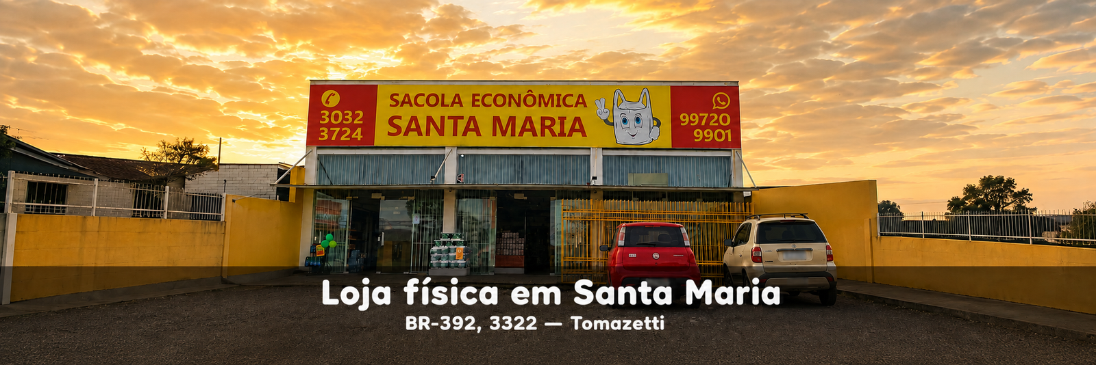 Fachada da loja Sacola Econômica em Santa Maria